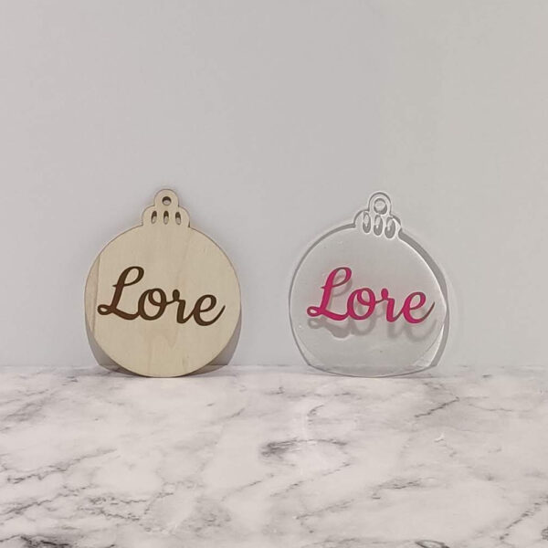 Kerstbal met naam of logo