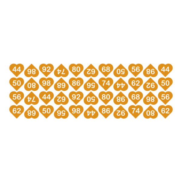 Instrijkbare maatlabels