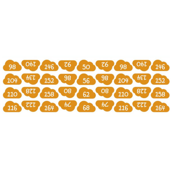 Instrijkbare maatlabels