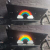 Bakfietssticker regenboog - reflecterend