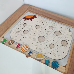 Activiteitenbord 'ruimte' voor de IKEA TROFAST bak