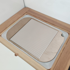 Activiteitenbord 'bouwstenen' voor de IKEA TROFAST bak