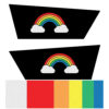 Bakfietssticker regenboog - reflecterend