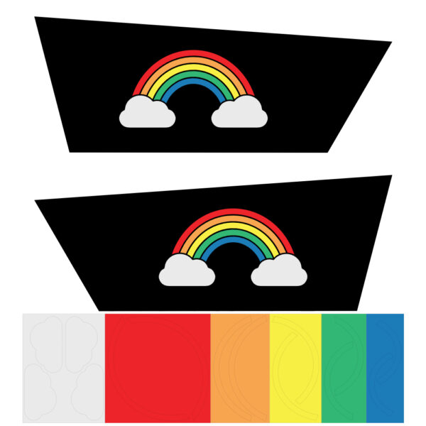 Bakfietssticker regenboog - reflecterend