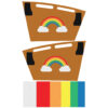Bakfietssticker regenboog - reflecterend