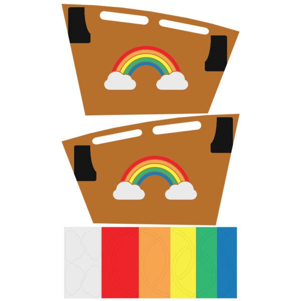 Bakfietssticker regenboog - reflecterend