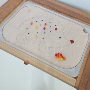 Activiteitenbord 'egel' voor de IKEA TROFAST bak