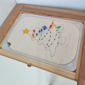 Activiteitenbord 'kerstboom' voor de IKEA TROFAST bak