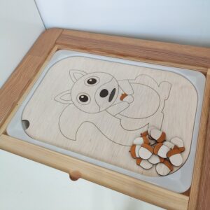 Activiteitenbord 'eekhoorn' voor de IKEA TROFAST bak