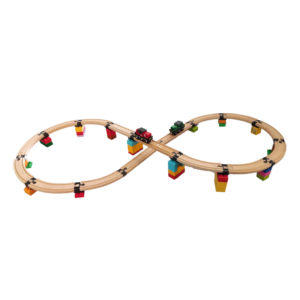 Track connectors voor houten treinsporen met Duplo te combineren