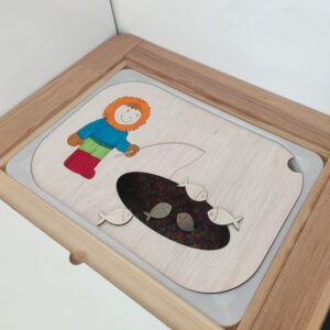 Activiteitenbord 'vissen' voor de IKEA TROFAST bak
