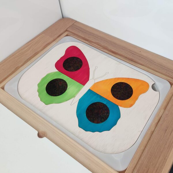 Activiteitenbord 'vlinder' voor de IKEA TROFAST bak