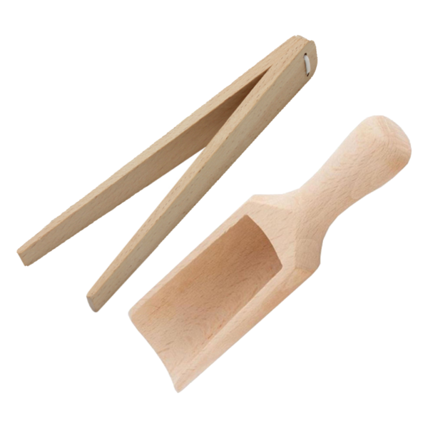 Houten tools voor sensorisch spel