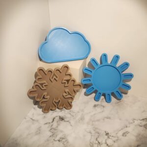 3D vulvormen het weer