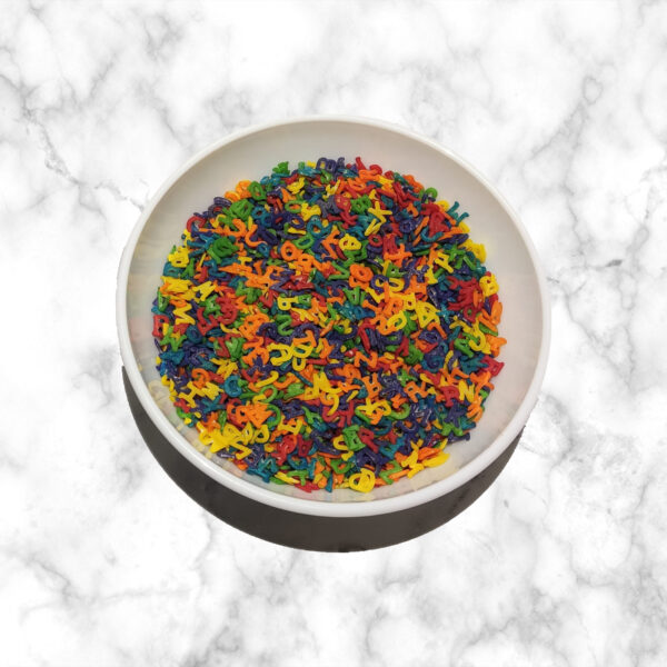 Speelpasta regenboog alfabet