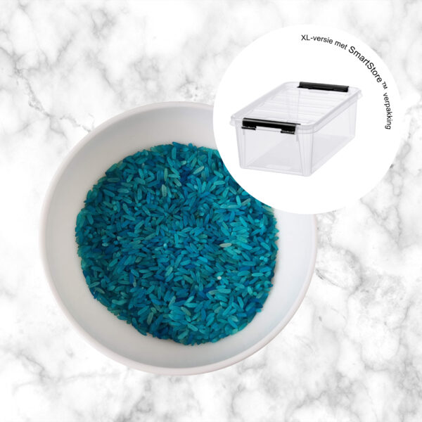 Speelrijst blauw